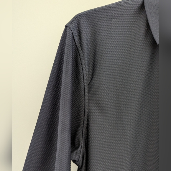 PEBBLE BEACH Tech Mesh Performance Golf Polo Shirt Men's L Dry Wick Light Black - Picture 12 of 16